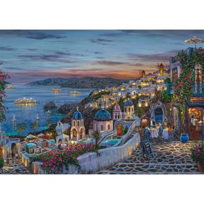 Billede af Finale: Solnedgang over Santorini, 1000 brikker