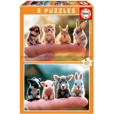 Nuttede dyreunger, 2x20 brikker