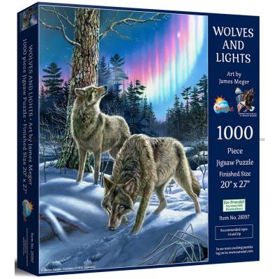 Meger: Nordlyset danser over ulvene, 1000 brikker