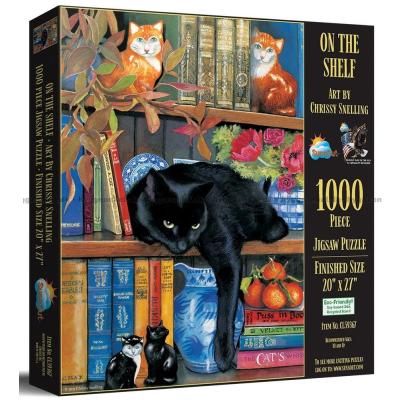 Snelling: Kattehygge på bogreolen, 1000 brikker