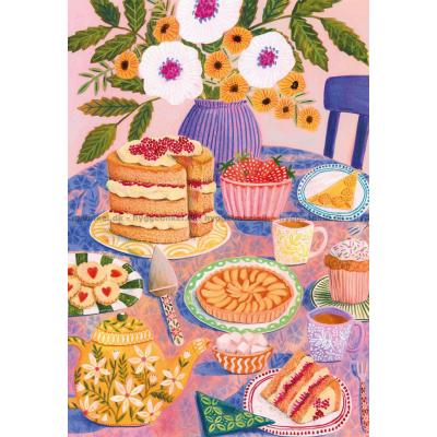 Billede af Blomster og delikatesser, 3x500 brikker