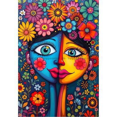 Ansigter i blomst, 1000 brikker