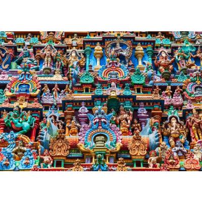 Indien: Hinduistisk tempel, 1000 brikker