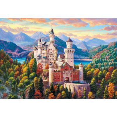 Billede af Neuschwanstein i solskin, 1000 brikker
