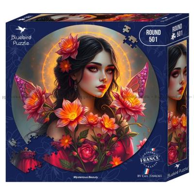 Blomsterkvindens magiske blik - Rundt puslespil, 500 brikker