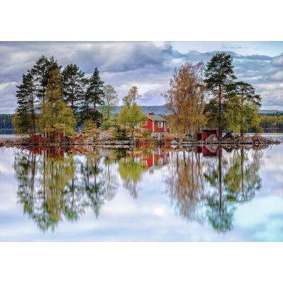 Billede af Sverige: Sø i Norrbränningen, 1000 brikker