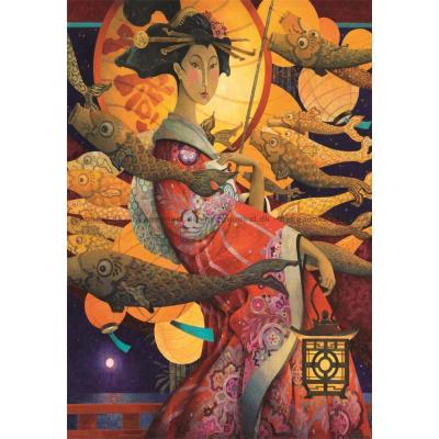 Billede af Galchutt: Kimono og koi-karper, 1500 brikker