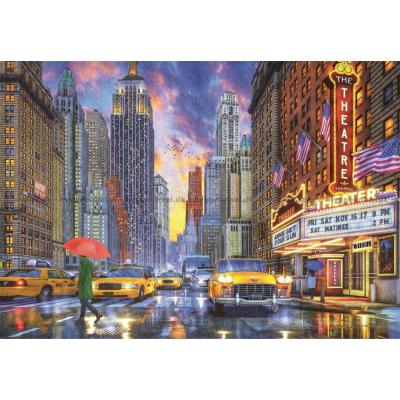 Billede af Davison: Manhattan i regnvejr, 2000 brikker