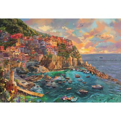Billede af Manarola i aftengløden, 2000 brikker