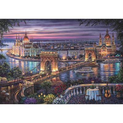Billede af Finale: Lys over Danube, Budapest, 1000 brikker