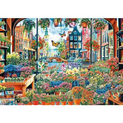 Billede af Amsterdam i fuldt flor, 2000 brikker