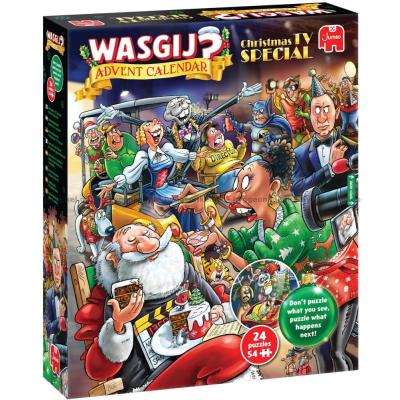 Wasgij: Julekalender - TV-julekalender, 24x54 brikker