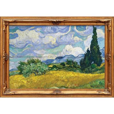 Billede af Van Gogh: Hvedemark med cypresser, 24 brikker
