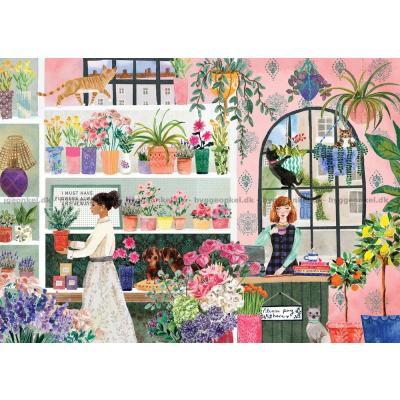 Billede af Farverige blomsterdrømme, 1000 brikker