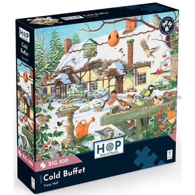 Hall: Fugleliv ved foderbrættet, 500 brikker