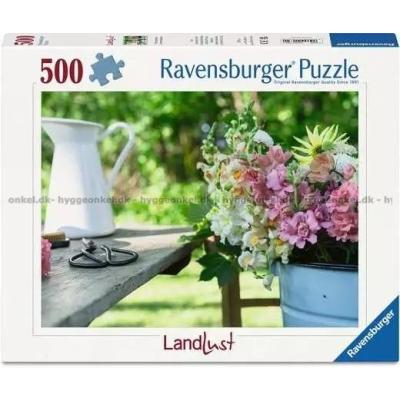 Sommerblomster i spand, 500 brikker