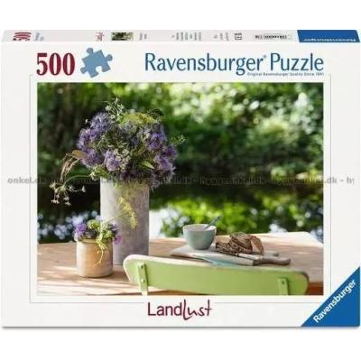 Vilde blomster på havebordet, 500 brikker