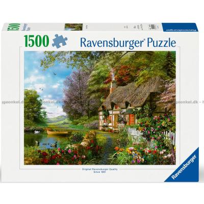 Landlig ro og blomster, 1500 brikker