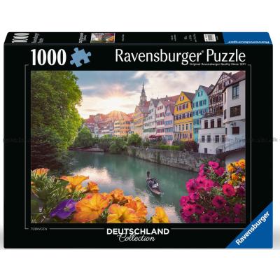Tyskland: Tübingen i aftenlys, 1000 brikker