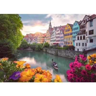 Billede af Tyskland: Tübingen i aftenlys, 1000 brikker