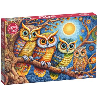 Farverige ugler i natten, 500 brikker