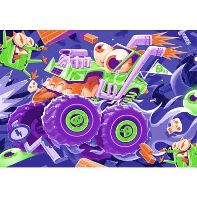 Billede af Monster trucks, 2x24 brikker