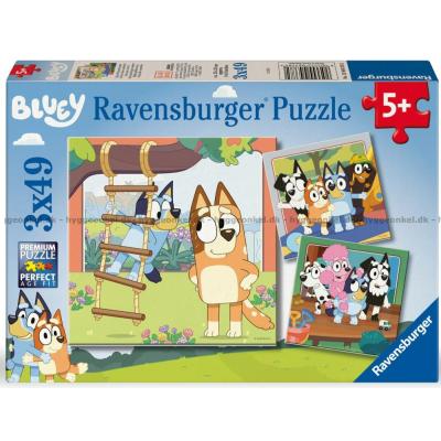 Bluey: Træhytten  i haven, 3x49 brikker