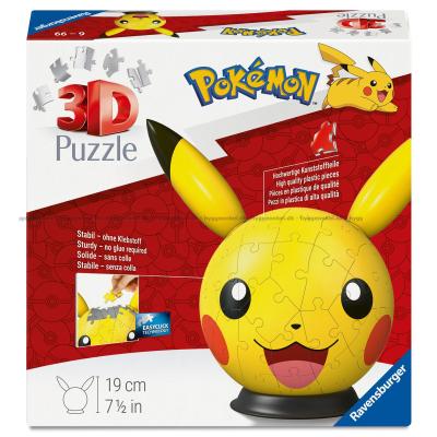 3D: Pokemon - Pikachu, 72 brikker