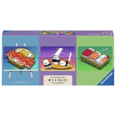 Billede af Kawaii: Morgenmad, frokost og aftensmad, 3x100 brikker