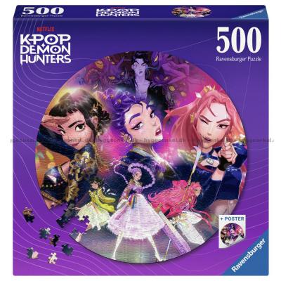 KPop Demon Hunters - Rundt puslespil, 500 brikker