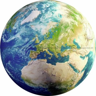 Billede af Den blå planet - Rundt puslespil, 500 brikker