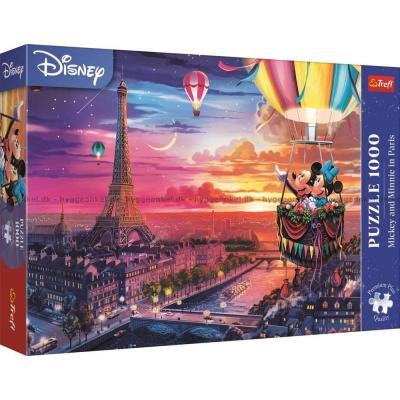 Disney: Mickey og Minnie i luftballon over Paris, 1000 brikker