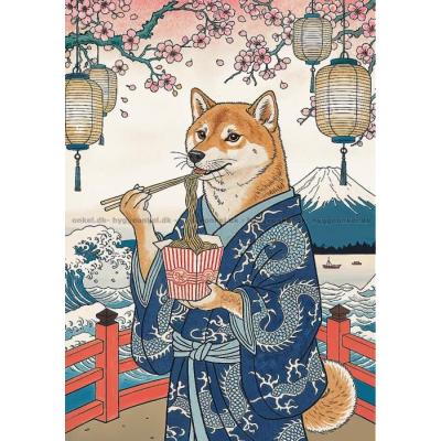 Billede af Kunstneriske dyr: Shiba-hundens nudel-meditation, 500 brikker