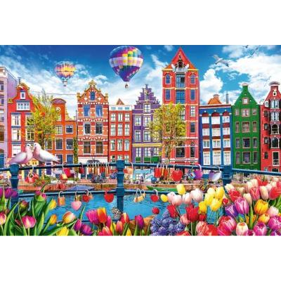 Billede af Amsterdam i farver, 1500 brikker
