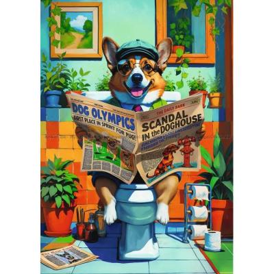 Billede af Corgis toiletbesøg, 1000 brikker
