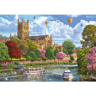 Billede af Crisp: Worcester set fra flodbredden, 500 brikker