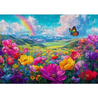Billede af Blomsterengen i bjergene, 1000 brikker