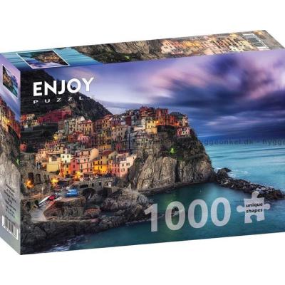 Billede af Cinque Terre: Aftenlys over Manarola, 1000 brikker