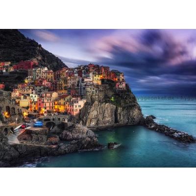 Billede af Cinque Terre: Aftenlys over Manarola, 1000 brikker
