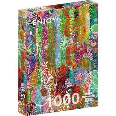 Billede af Livlige blomsterstrøg, 1000 brikker
