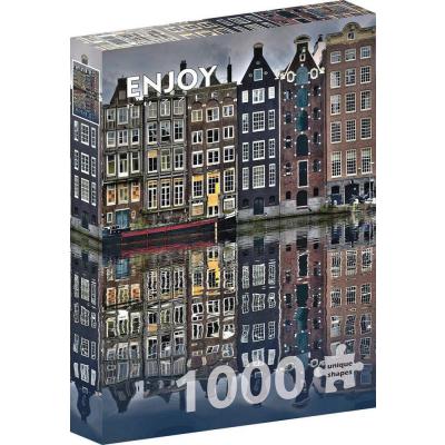 Billede af Amsterdam: Refleksioner ved kanalen, 1000 brikker