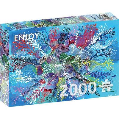Billede af Blå bølgeleg, 2000 brikker