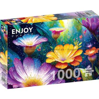 Billede af Regndråber på kronbladene, 1000 brikker