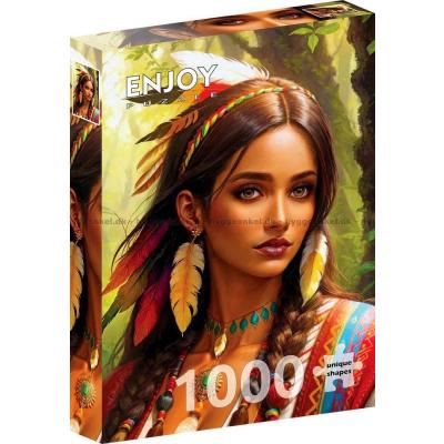Billede af Fjerpragt i skovlys, 1000 brikker