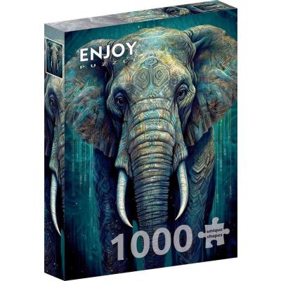Billede af Elefantens blå magi, 1000 brikker