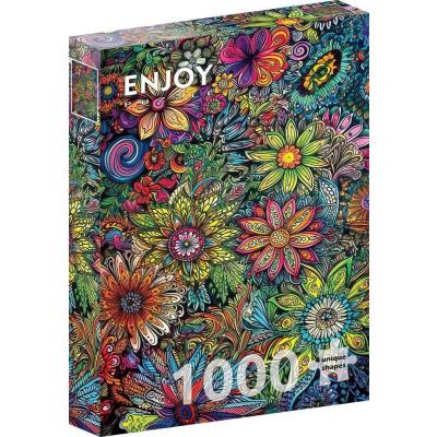 Billede af Farverig blomsterfest, 1000 brikker