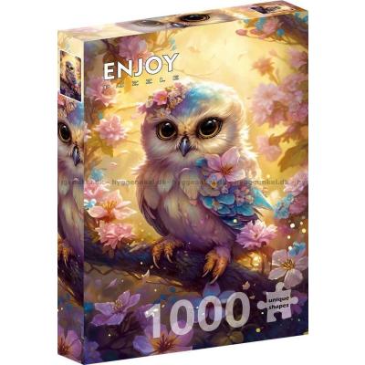 Billede af Uglen blandt blomster, 1000 brikker
