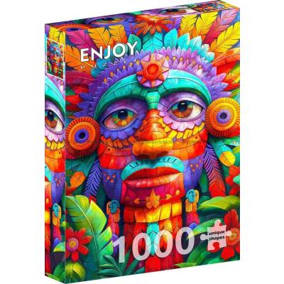 Billede af Farverig totem, 1000 brikker