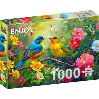 Billede af Blomstrende fuglesang, 1000 brikker