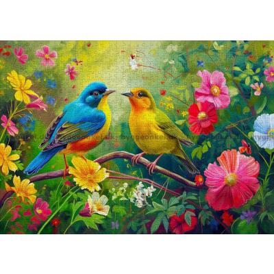 Billede af Blomstrende fuglesang, 1000 brikker